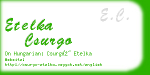 etelka csurgo business card